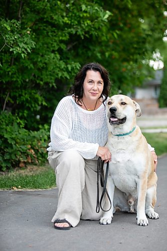 MIKAELA MACKENZIE / FREE PRESS
Tara Miller and her dog, Corbi, on Thursday, Aug. 13, 2026. Miller has had to make some difficult decisions regarding Corbi’s vet care, and animal shelters say rising vet bills are forcing more people to surrender their pets.
For Tiago story.
Free Press 2026