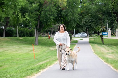 MIKAELA MACKENZIE / FREE PRESS
Tara Miller and her dog, Corbi, on Thursday, Aug. 13, 2026. Miller has had to make some difficult decisions regarding Corbi’s vet care, and animal shelters say rising vet bills are forcing more people to surrender their pets.
For Tiago story.
Free Press 2026