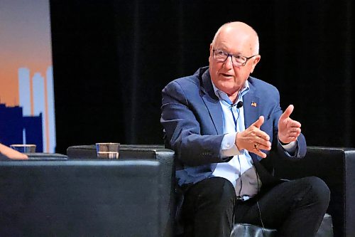 Ruth Bonneville / Free Press
BIZ - Chamber interview with Pete Hoekstra, U.S. Ambassador to Canada
Pete Hoekstra, U.S. Ambassador to Canada is interviewed by Loren Remillard, president of the Winnipeg Chamber of Commerce at The Winnipeg Art Gallery Tuesday.
Story Pete addresses the Winnipeg Chamber of Commerce during an event on Canada-U.S. leadership in a shifting global order.
See Gabby’s story
July 29th, 2025