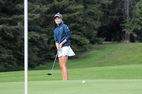 Jewel Lafleche is the lone girl it the junior championship flight after shooting 78. (Thomas Friesen/The Brandon Sun)