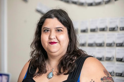 MIKAELA MACKENZIE / FREE PRESS
Daniela Smith-Fernandez, new company manager at Manitoba Association of Playwrights, in their Exchange Distric office on Monday, Aug. 17, 2026.
For Conrad story.
Free Press 2026
