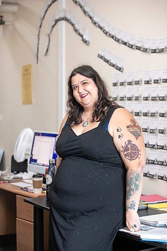 MIKAELA MACKENZIE / FREE PRESS
Daniela Smith-Fernandez, new company manager at Manitoba Association of Playwrights, in their Exchange Distric office on Monday, Aug. 17, 2026.
For Conrad story.
Free Press 2026