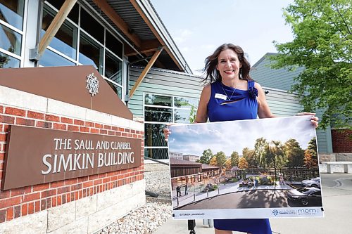 Ruth Bonneville / Free Press

Local Simkin Child Care 

CEO of the Saul &amp; Claribel Simkin Centre,  Laurie Cerqueti, with drawings outside the centre after press conference announcing the opening of new Child Care Centre to be built onto existing centre,  Monday. 

This new centre will offer Intergenerational programs bring older adults and children together for shared learning and cultural exchange. 

Also speaking at the event were representatives of the provincial and federal government including: Education and Early Childhood Learning Minister Tracy Schmidt
Ben Carr, member of Parliament, Winnipeg South Centre and others.  

See story by Maggie

Aug 1th,,  2026