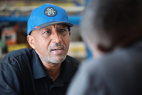 ABC owner Sam Mulaw speaks with Brandon Sun business reporter Abiola Odutola on Tuesday. (Matt Goerzen/The Brandon Sun)