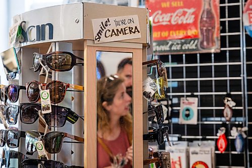 ROBERT LEE / FREE PRESS
Owner Stefan Tergesen enjoys the sense of whimsy with signage used throughout H.G. Tergesen &amp; Sons, a long-running store in Gimli on Tuesday, August 18, 2026. The store has stood in the same spot since January 1, 1899.