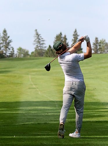 Jaxon Jacobson beat Soren Milne 4 and 3 on Thursday to reach the Tamarack golf tournament junior final at Clear Lake Golf Course. (Thomas Friesen/The Brandon Sun)