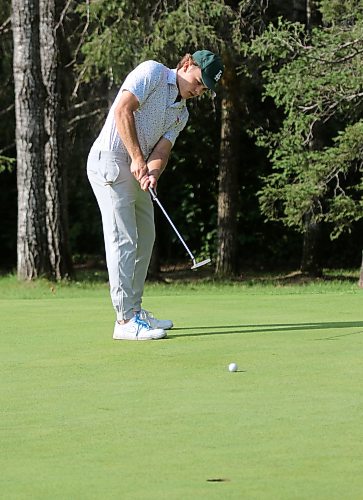 Jaxon Jacobson beat Soren Milne 4 and 3 on Thursday to reach the Tamarack golf tournament junior final at Clear Lake Golf Course. (Thomas Friesen/The Brandon Sun)