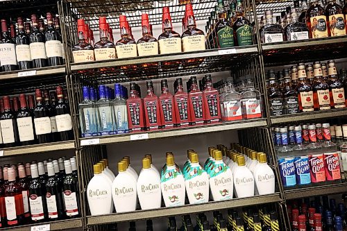 10122025
American alcohol is available for purchase at the Manitoba Liquor Mart on 10th Street and Victoria Avenue as of Wednesday. The American alcohol in stock is available to purchase while supplies last or until December 24th, and is only available in Brandon at the Victoria Avenue Manitoba Liquor Mart location. Manitoba Liquor and Lotteries Corporation stopped selling American alcohol in February in response to tariffs imposed by U.S. President Donald Trump. Proceeds from the sale of US alcohol over the next two weeks will go to local and provincial charities and food banks. 
(Tim Smith/The Brandon Sun)