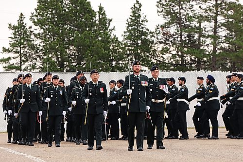 20082026
1st Regiment, Royal Canadian Horse Artillery Commanding Officer Lieutenant-Colonel Jordan Beatty leads soldiers in a final march past under his command during the 1st Regiment, Royal Canadian Horse Artillery change of command ceremony at CFB Shilo on Thursday. 
(Tim Smith/The Brandon Sun)