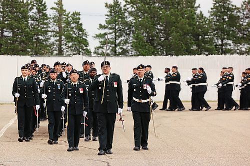 20082026
1st Regiment, Royal Canadian Horse Artillery Commanding Officer Lieutenant-Colonel Patrick Knox leads soldiers in a march past during the 1st Regiment, Royal Canadian Horse Artillery change of command ceremony at CFB Shilo on Thursday. Lieutenant-Colonel Patrick Knox assumed command as the new Commanding Officer of 1 RCHA during the ceremony.
(Tim Smith/The Brandon Sun)