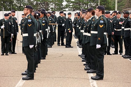 20082026
Lieutenant-Colonel Patrick Knox (middle left) inspects the troops during the 1st Regiment, Royal Canadian Horse Artillery change of command ceremony at CFB Shilo on Thursday. Knox assumed command of 1st Regiment, Royal Canadian Horse Artillery, during the ceremony, taking over for outgoing Commanding Officer Lieutenant-Colonel Jordan Beatty.
(Tim Smith/The Brandon Sun)