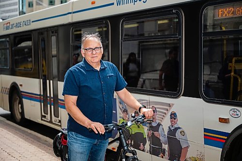 ROBERT LEE / FREE PRESS
Richard Milgrom, associate professor at the University of Manitoba’s department of city planning, is seen at a bus stop in Winnipeg on Thursday, August 20, 2026. In the days after the launch of the Primary Transit Network, thousands of complaints and concerns began rolling into the city, ranging from reasonable to enraged, and insightful to angry. Now, a year later, as Winnipeg grapples with lower projected revenues and a drop in ridership, Milgrom questions why those early warnings were not heard or acted upon.