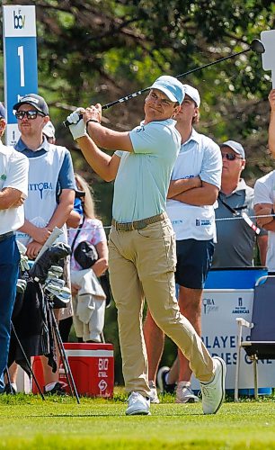 MIKE DEAL / FREE PRESS
Winnipeg golfer, Braxton Kuntz, on the first hole at Elmhurst Golf and Country Club on the first day of the Manitoba Open which will run through to August 23rd.
Reporter: Mike McIntyre
260820 - Thursday, August 20, 2026.