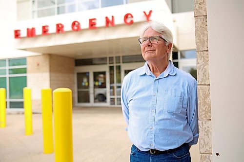 20082026
Dr. Scott Blyth outside the emergency department at the Brandon Regional Health Centre on Thursday. Blyth is a member of the Canadian Association of Physicians for the Environment (CAPE) and has studied the health impacts of air pollution and climate change, including health impacts from the Manitoba Hydro Generating Station in Brandon. 
(Tim Smith/The Brandon Sun)
**Please cross reference details with Rylee story***