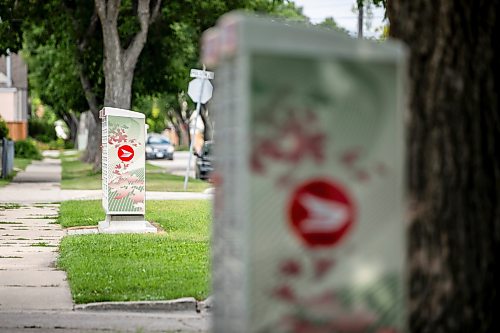 MIKAELA MACKENZIE / FREE PRESS
Community mailboxes along Andrews Street on Friday, Aug. 21, 2026.
For Morgan story.
Free Press 2026