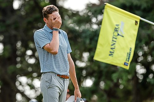 JOHN WOODS / FREE PRESS
Daniel Svärd celebrates winning the playoff hole and championship against Adam Duncan in the Manitoba Open at Elmhurst Golf Club Sunday, August 23, 2026.
reporter: mike