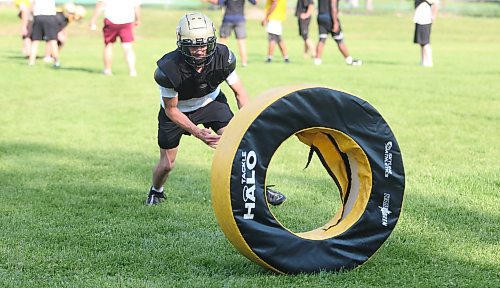 Will Cantelo tracks down a ring to work on agility and hitting on Monday. (Rowan McCarthy/Brandon Sun)