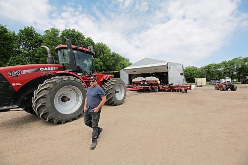 Devin Toews, brother of Dean, is seen in June at the Toews family farm near MacGregor. Some crops are about two to three weeks behind schedule for harvest this year as a result of weather sustained this farming season. (Connor McDowell/The Brandon Sun file photo)