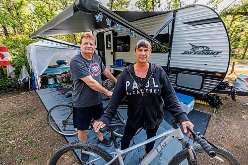 MIKE DEAL / FREE PRESS
Darren and Lisa le Blanc at their seasonal campsite in St. Malo Provincial Park.
Reporter: Melissa Martin
260825 - Tuesday, August 25, 2026.