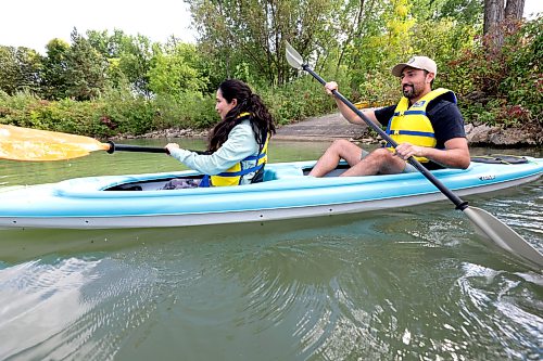 Ruth Bonneville / Free Press

Standup Tandem Kayaking 

Neeman Mirza  and his wife Ruby Mirza try out a tandem Kayak together at the Bee2Gether Excursions boat launch at Fort Whyte Thursday.  

Bee2gether Excursions is a family-run rental business that offers bikes, motorized tandem bikes  as well as novelty buggies and boat rentals on the lake at their Fort Whyte location. 


Aug 27th,,  2026