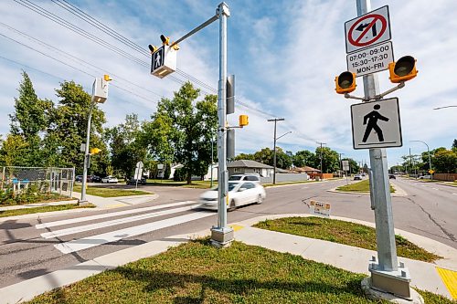MIKE DEAL / FREE PRESS
The crosswalk at Grant Avenue and Lanark Street near to the Carpathia Children's Centre at 1777 Grant Ave.
Reporter: Maggie Macintosh
260828 - Friday, August 28, 2026.