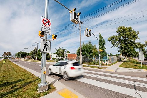MIKE DEAL / FREE PRESS
The crosswalk at Grant Avenue and Lanark Street near to the Carpathia Children's Centre at 1777 Grant Ave.
Reporter: Maggie Macintosh
260828 - Friday, August 28, 2026.