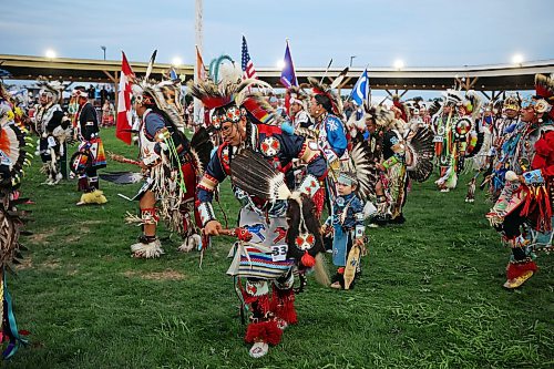 28082026
Hundreds of dancers, dignitaries and elders fill the powwow arbor during the grand entry on the opening evening of the Birdtail Sioux Dakota Nation Wacipi (Powwow) on Friday. The powwow marked the nation’s first powwow in 15 years and is being held all weekend at Birdtail’s brand new powwow arbor. The event brings in dancers, drummers and spectators from near and far.
(Tim Smith/The Brandon Sun)
