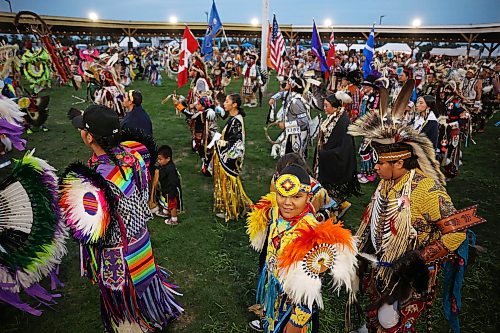 28082026
Hundreds of dancers, dignitaries and elders fill the powwow arbor during the grand entry on the opening evening of the Birdtail Sioux Dakota Nation Wacipi (Powwow) on Friday. The powwow marked the nation’s first powwow in 15 years and is being held all weekend at Birdtail’s brand new powwow arbor. The event brings in dancers, drummers and spectators from near and far.
(Tim Smith/The Brandon Sun)