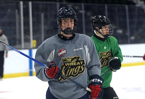 Rylan Edwards had two goals and two assists in the annual prospects game at Assiniboine Credit Union Place on Sunday morning. (Perry Bergson/The Brandon Sun)