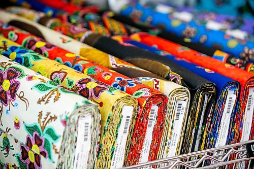 MIKAELA MACKENZIE / FREE PRESS
Fabric at Trail Creations & Supply, an Indigenous-owned fabric and art store opening this weekend, on Wednesday, Aug. 19, 2026.
For Gabby story.
Free Press 2026