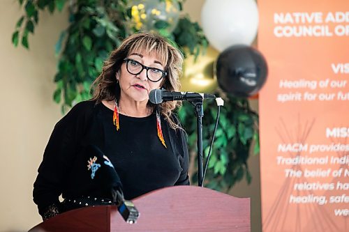 MIKAELA MACKENZIE / FREE PRESS
Board chair Bernice Thorassie speaks at the Native Addictions Council of Manitoba grand re-opening of its renovated space on Salter Street on Tuesday, Sept. 1, 2026.
For Scott story.
Free Press 2026