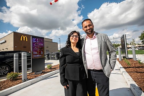 MIKAELA MACKENZIE / FREE PRESS
	
Amit Kapoor, operator/franchisee of the first drive-thru-only McDonald's restaurant in Canada, with his wife Bharti Kapoor at the Kenaston location on Wednesday, Sept. 2, 2026.

For Aaron Epp story.
Free Press 2026