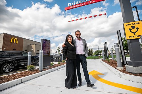 MIKAELA MACKENZIE / FREE PRESS
	
Amit Kapoor, operator/franchisee of the first drive-thru-only McDonald's restaurant in Canada, with his wife Bharti Kapoor at the Kenaston location on Wednesday, Sept. 2, 2026.

For Aaron Epp story.
Free Press 2026