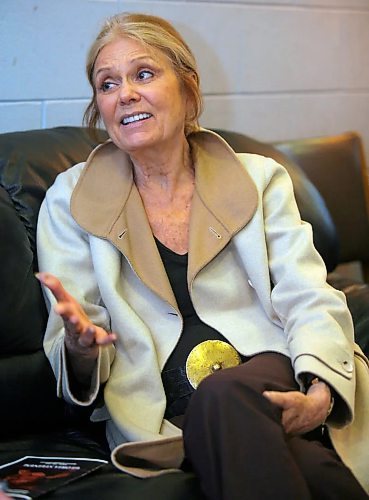 Steinem speaks with The Brandon Sun prior to her address at the Western Manitoba Centennial Auditorium in October 2010. (Bruce Bumstead/The Brandon Sun files)