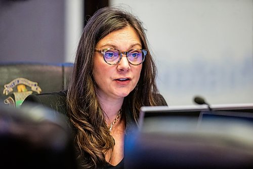 MIKAELA MACKENZIE / FREE PRESS
Chairperson councillor Sherri Rollins speaks during the Standing Policy Committee on Property and Development appeals meeting at City Hall on Monday, April 22, 2024.
For Joyanne story.
