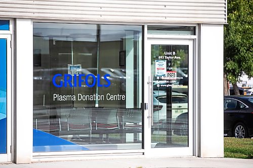 MIKAELA MACKENZIE / FREE PRESS
The Taylor Avenue Grifols plasma donation centre in Winnipeg on Friday, Sept. 4, 2026.
For Ѡstory.
Free Press 2026