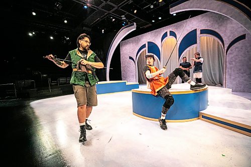 MIKAELA MACKENZIE / FREE PRESS
	
Alexander Ariate (left) and Gwendolyn Collins run through sword-fighting scenes for R+J: Closing Night on Thursday, Sept. 3, 2026.

For Ben W story.
Free Press 2026