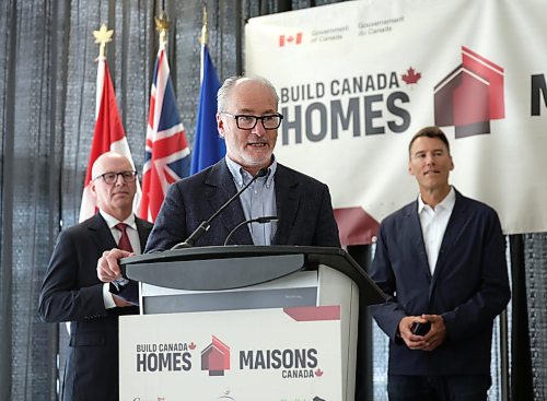 Ruth Bonneville / Free Press
LOCAL - portage place housing
Jim Ludlow, president, True North Real Estate Development along with several levels of government ministers and leaders hold press conference in the west portion of Portage Place to announce the comping housing development being built above the mall at Vaughan and Portage Tuesday.
Sept 8th, 2026