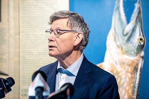 MIKAELA MACKENZIE / FREE PRESS
Terry Duguid, MP and Special Advisor for Water, makes a funding announcement for an ecological corridor in Manitoba at a press conference at the Manitoba Museum on Friday, Nov. 29, 2024.
For JS story.
Winnipeg Free Press 2024
