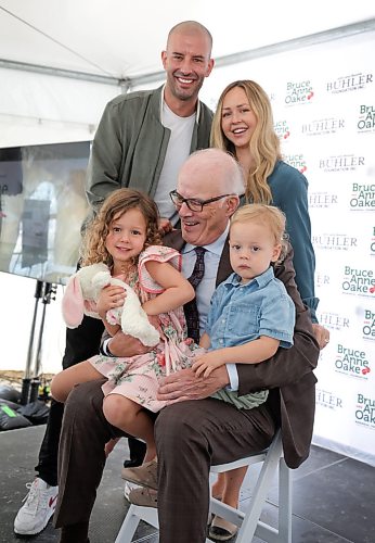 Ruth Bonneville / Free Press
Local Anne Oake Recovery centre presser
Family portrait taken right after the news conference at the site of what will be the Anne Oake addictions treatment Centre just east of the Victoria Hospital. The women's recovery centre in Winnipeg is named in Anne Oake’s honor.
Names: Oake family include Scott, his son Darcy, Darcy's wife Leslie, and Scott’s grandchildren, August (4yrs) and Harlan (2yrs). August Annie Oake, the eldest grandchild, Her middle name was given in beautiful tribute to her late grandmother, Anne Oake.
See story by Melissa
Sept 10th, 2026