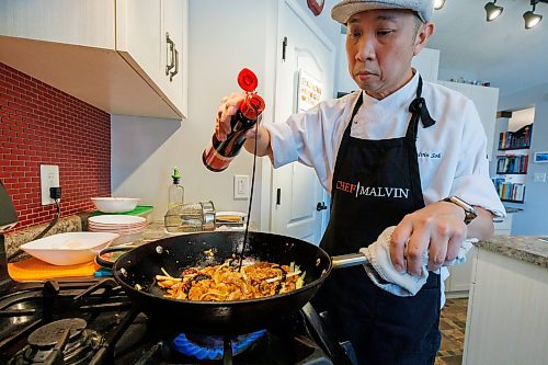 MIKE DEAL / FREE PRESS
Malvin Soh prepairs Char Kway Teow in his kitchen.
Malvin Soh is busy prepping for his pop-up restaurant Sedap Singapore Kitchen. Soh is excited to introduce Winnipeggers to the spicy, complex and delicious flavours of the small island nation.
Reporter: AV Kitching
260910 - Thursday, September 10, 2026.