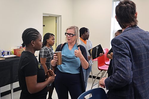 RBC senior mortgage specialist Angela Hainsworth talks to participants on financial literacy and homeownership during Beyond The Classroom, organized by Loy Excellentia Initiative on Saturday afternoon. (Abiola Odutola/The Brandon Sun)