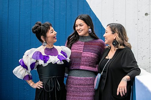 MIKAELA MACKENZIE / FREE PRESS
North of North actors Zorga Qaunaq (left) and Anna Lambe (centre) and show co-creator Alethea Arnaquq-Baril (right) on Monday, Sept. 14, 2026.
For AV story.
Free Press 2026