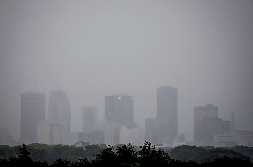 JOHN WOODS / FREE PRESS
A storm rolled into southern Manitoba and tornados were reported in rural areas in Winnipeg Tuesday, June 9, 2026. 
reporter: standup