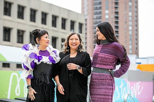 MIKAELA MACKENZIE / FREE PRESS
North of North show co-creator Alethea Arnaquq-Baril (centre) and actors Zorga Qaunaq (left) and Anna Lambe (right) on Monday, Sept. 14, 2026.
For AV story.
Free Press 2026