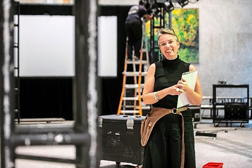 MIKAELA MACKENZIE / FREE PRESS
Sherri Van Went on the crafted runway as it is in the process of being set up at the WAG on Monday, Sept. 14, 2026.
For AV story.
Free Press 2026