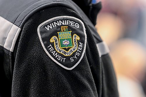 Mike Sudoma/Free Press
A Winnipeg Transit System crest on the shoulder of operator Hardeep Dhaliwal during the ATU Mayoral Debate at Union Centre held by the Amalgamated Transit Union Monday evening
September 14, 2026