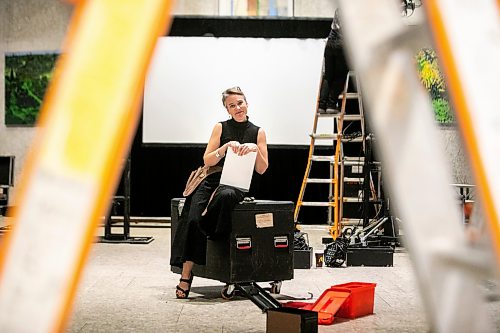 MIKAELA MACKENZIE / FREE PRESS
Sherri Van Went on the crafted runway as it is in the process of being set up at the WAG on Monday, Sept. 14, 2026.
For AV story.
Free Press 2026