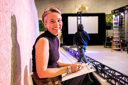 MIKAELA MACKENZIE / FREE PRESS
Sherri Van Went on the crafted runway as it is in the process of being set up at the WAG on Monday, Sept. 14, 2026.
For AV story.
Free Press 2026