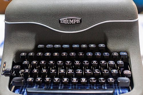 MIKE DEAL / FREE PRESS
1958 Triumph Matura
Michael J Clark is a local suspense/crime author who writes his books using manual typewriters. He’s a big proponent of the machines and using them in composition, with a collection of over 50.
Reporter: Sheldon Birnie
260916 - Wednesday, September 16, 2026.